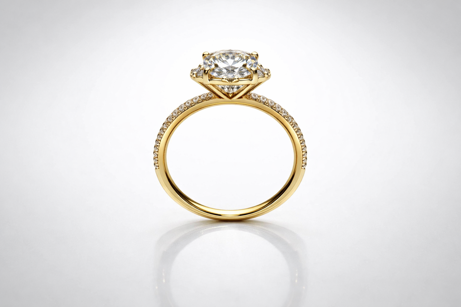 Luna Oval Diamond Ring – 4.02 CT Total