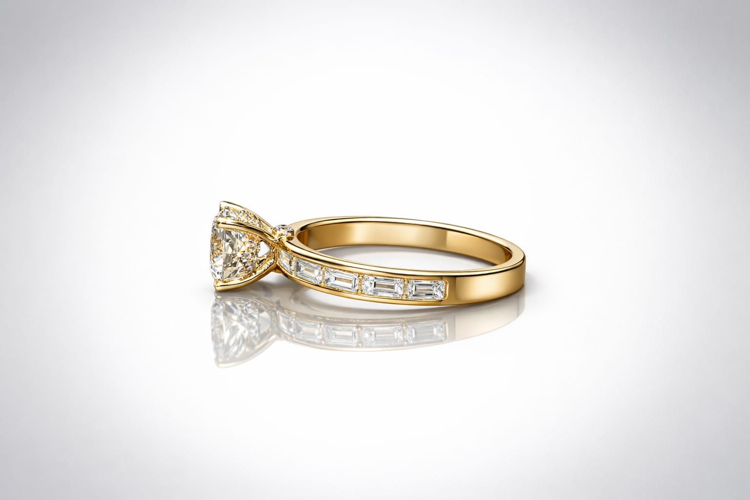 Cindy" Round Ring - 1.55 CT lab-grown round brilliant diamond