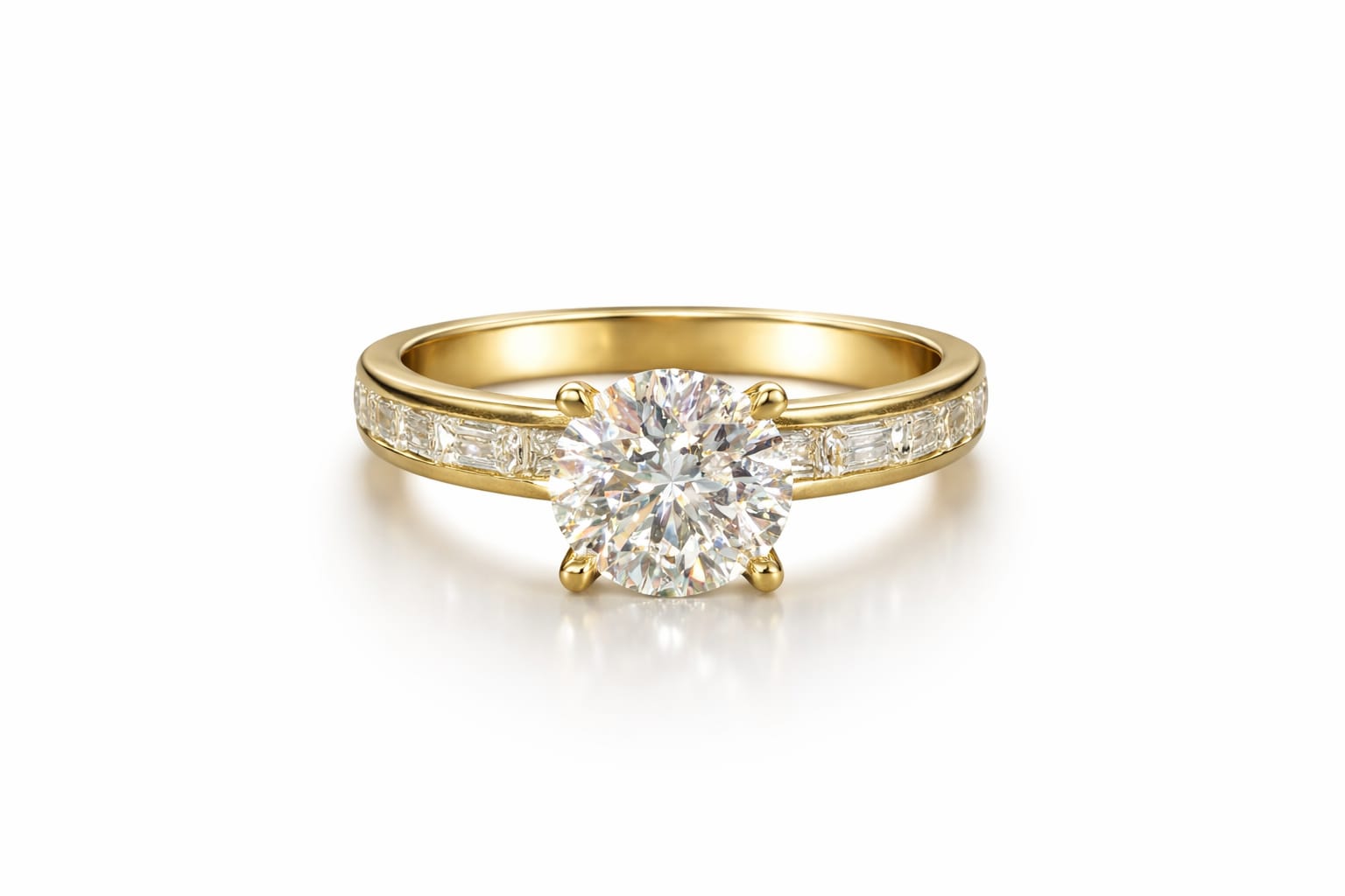 Cindy" Round Ring - 1.55 CT lab-grown round brilliant diamond