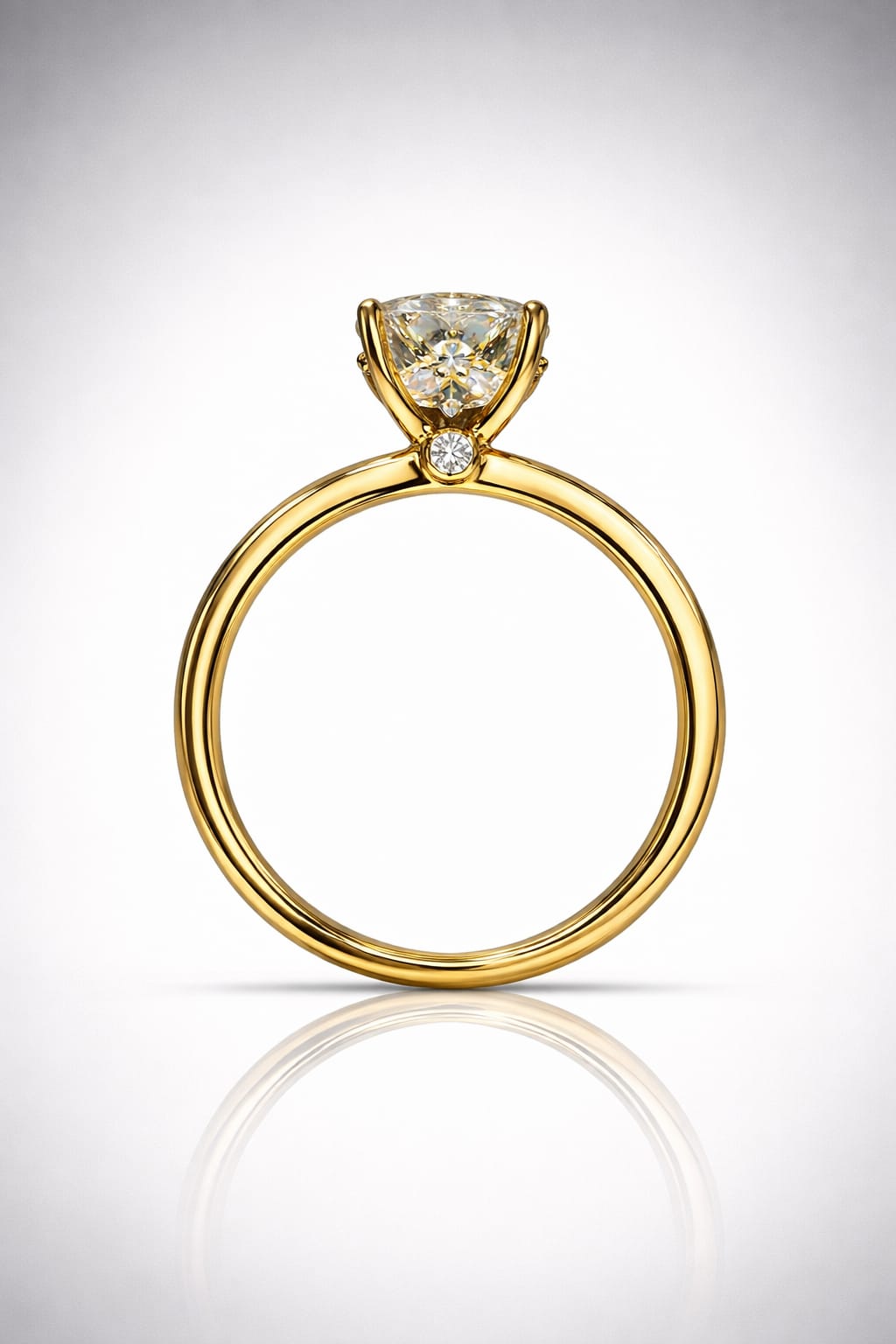 Cindy" Round Ring - 1.55 CT lab-grown round brilliant diamond