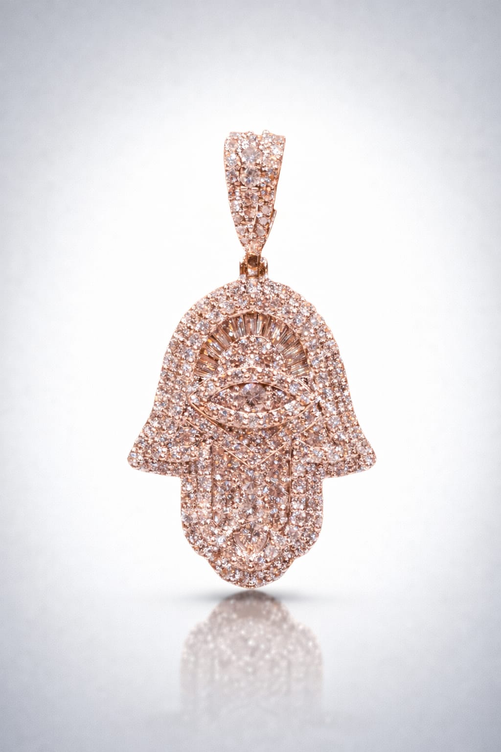 "Hamsa" Baguette Diamonds
