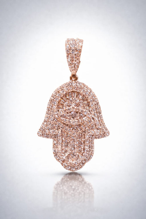 "Hamsa" Baguette Diamonds