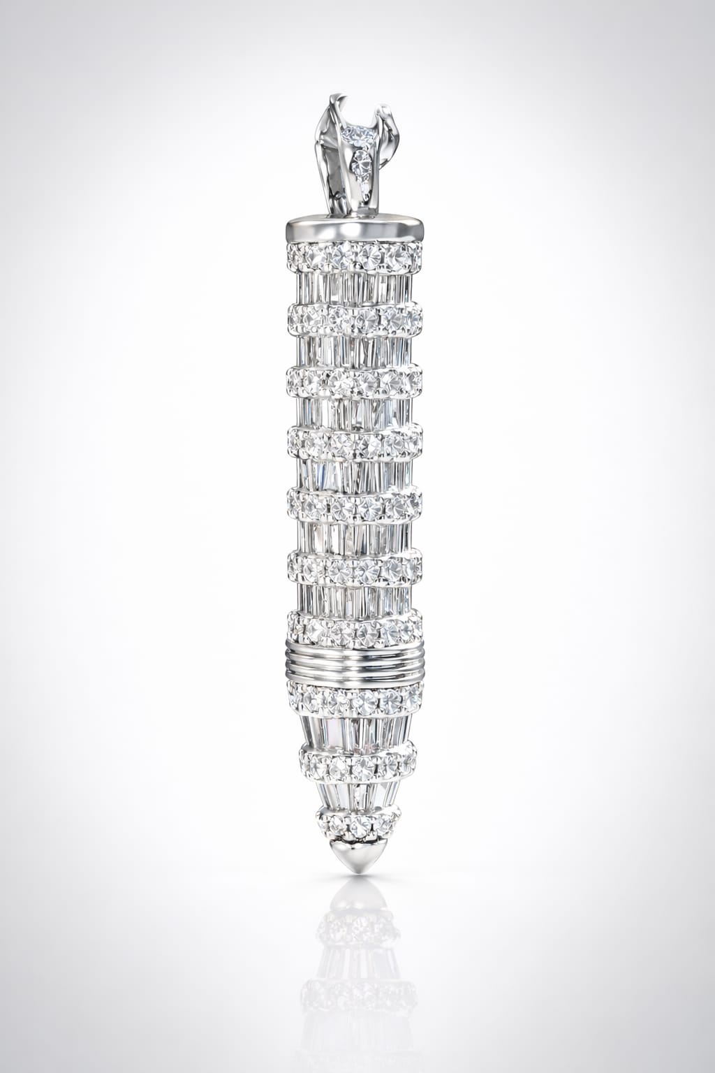 "Bullet" Baguette Diamond Pendant