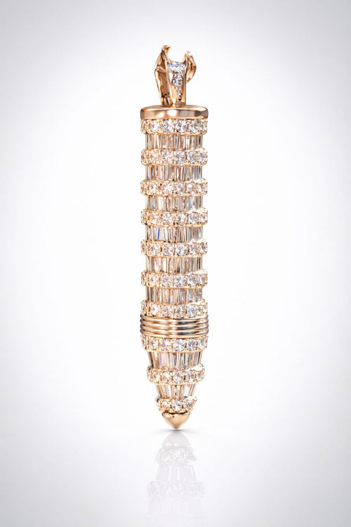 "Bullet" Baguette Diamond Pendant