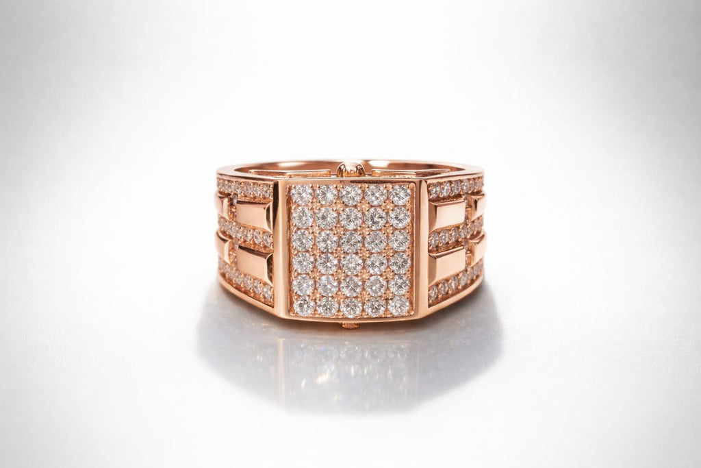 Modern Diamond Pavé Ring – 1.50 CT Natural Diamonds