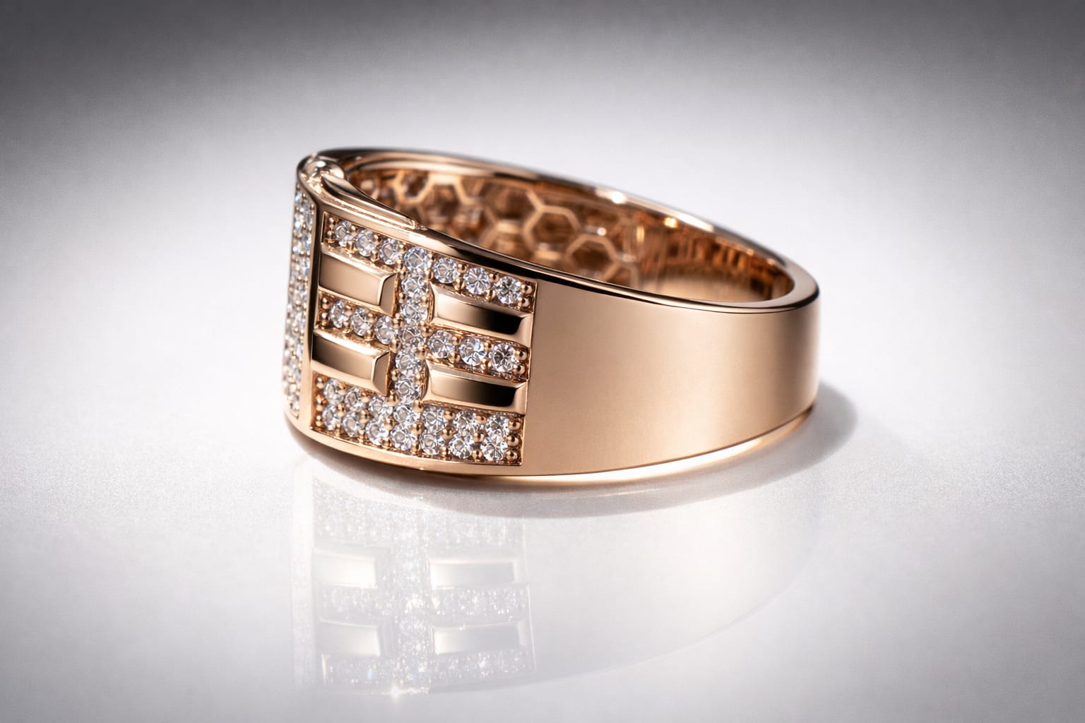 Modern Diamond Pavé Ring – 1.50 CT Natural Diamonds