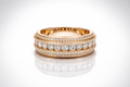14KT Rose Gold Pavé Diamond Band – Natural Diamonds