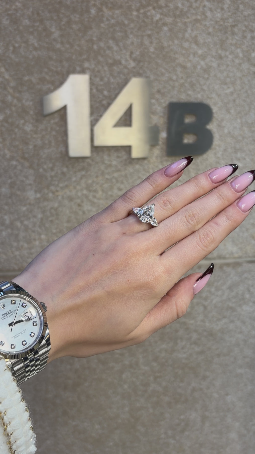 Eliana Lab-Grown Diamond Ring - 3.79 CTW Pear Engagement Ring in 18KT Gold (IGI Certified)