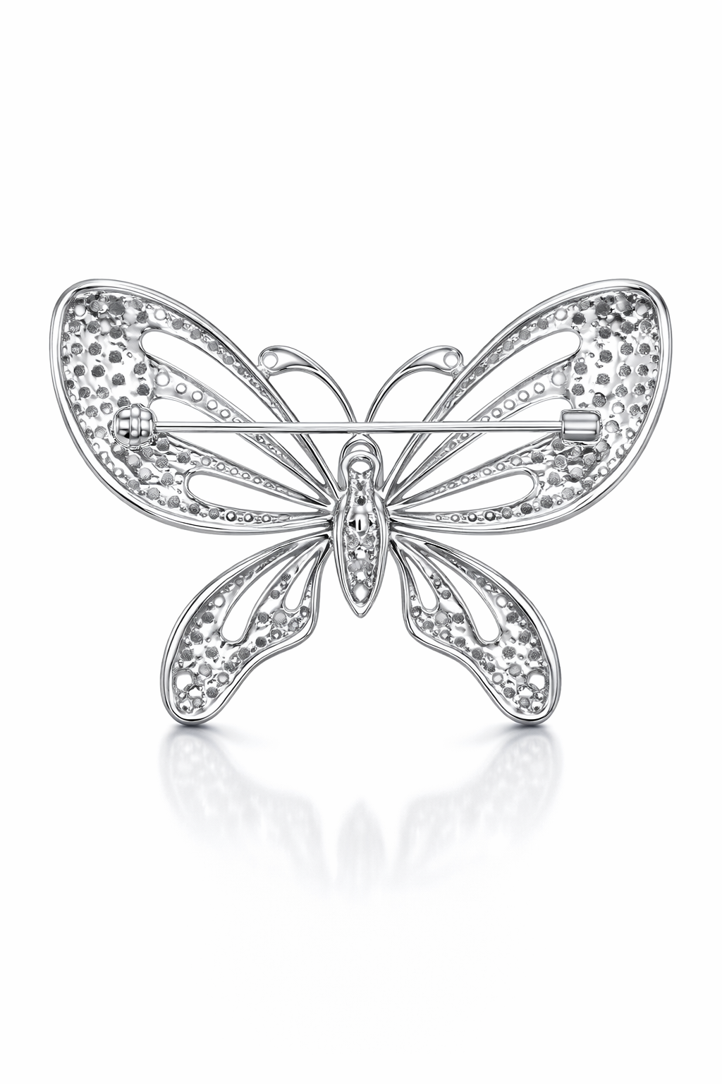 Rosé Papillon Royale Butterfly Pendant – 3.20 ct Natural Diamonds & Rubies in 18KT White Gold