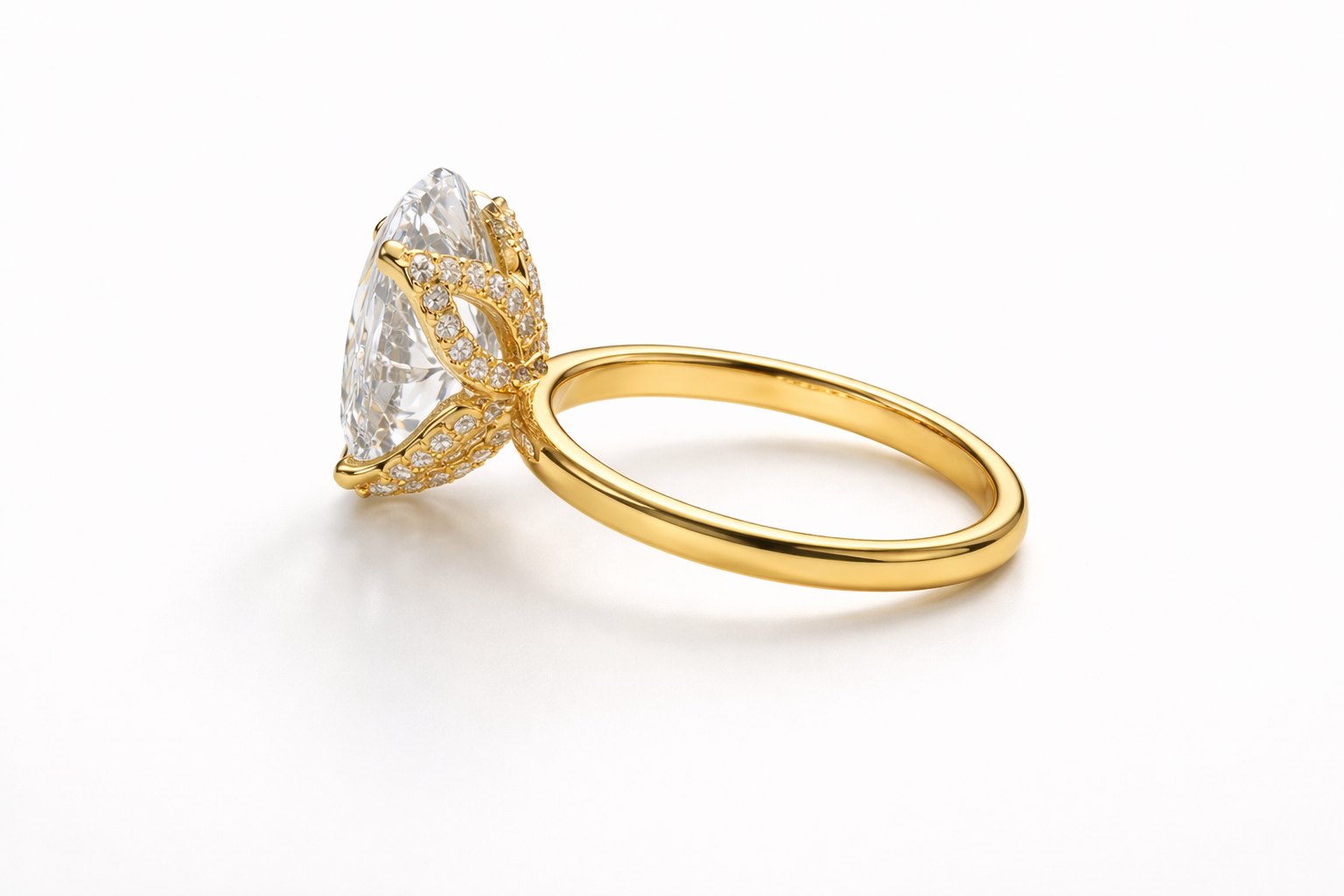 Lotus 3.54 ct Lab Oval Ring (E VS2)