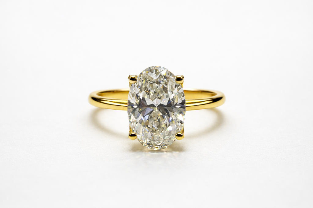 Lotus 3.54 ct Lab Oval Ring (E VS2)
