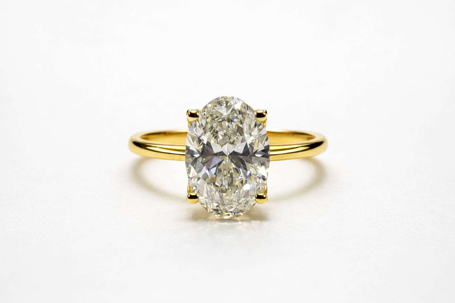 Lotus 3.54 ct Lab Oval Ring (E VS2)