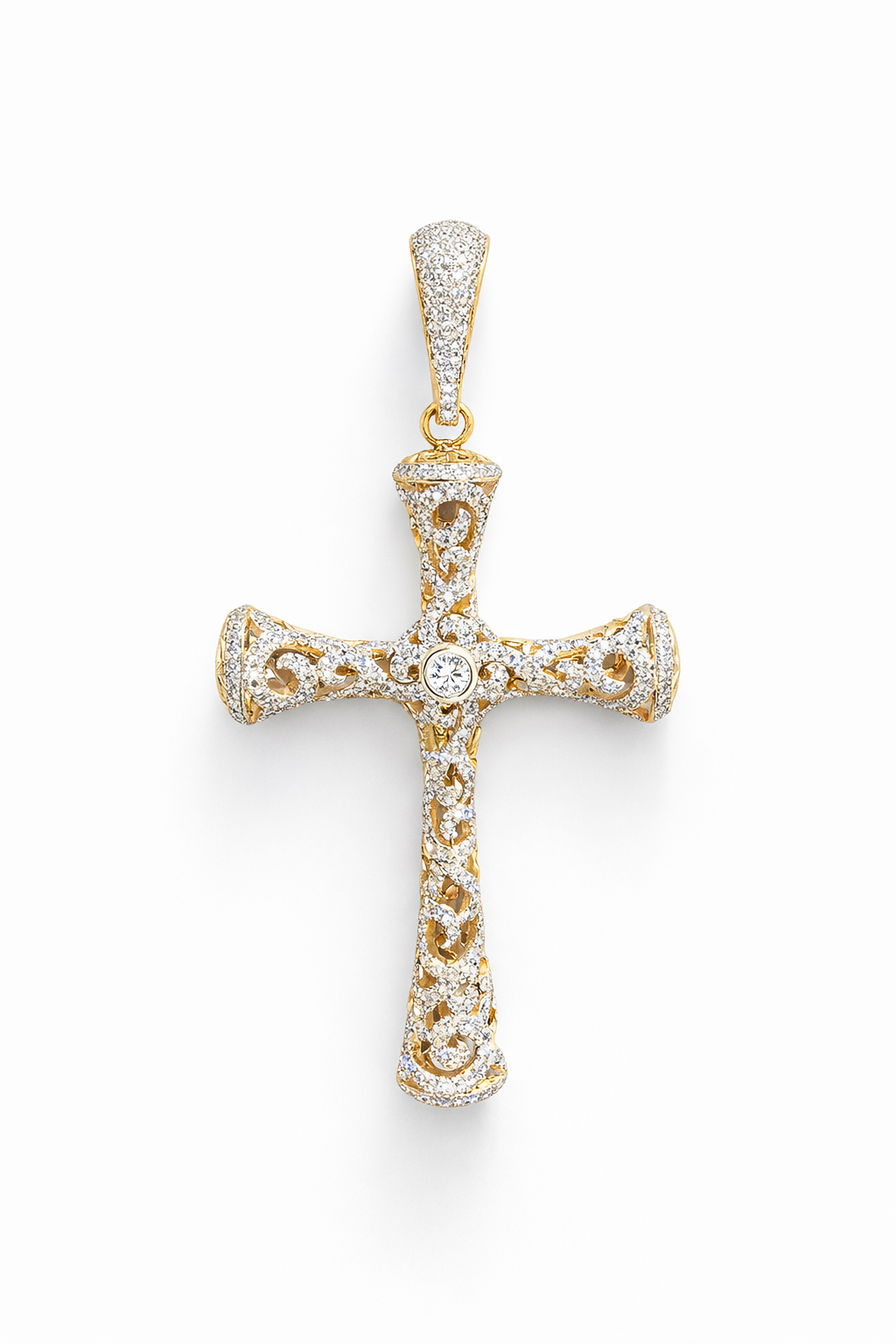 Luciano Cross 4.30 ct Natural Diamond Pendant – 18KT Rose Gold