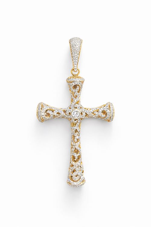 Luciano Cross 4.30 ct Natural Diamond Pendant – 18KT Rose Gold