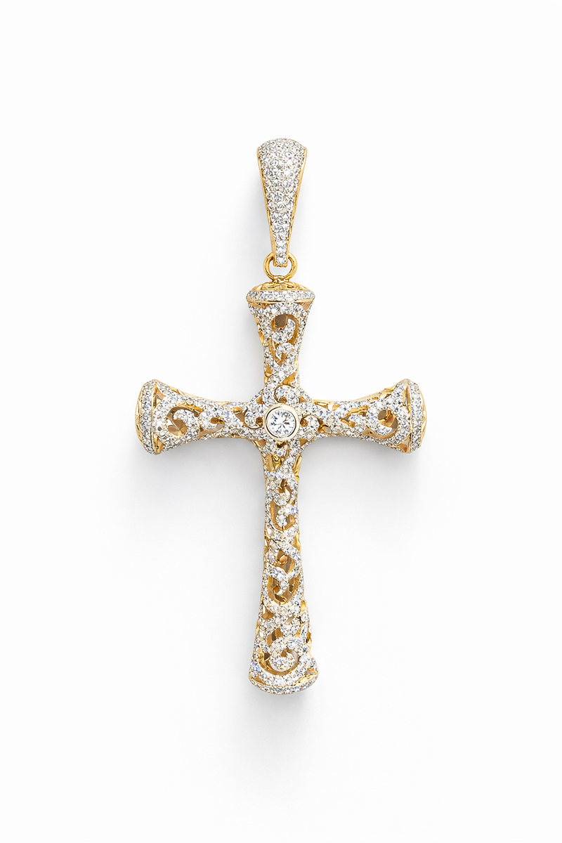 Luciano Cross 4.30 ct Natural Diamond Pendant – 18KT Rose Gold