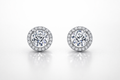 Halo Diamond Stud Earrings