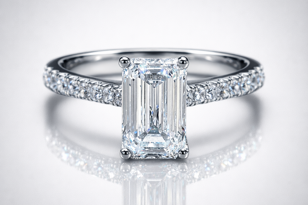 Elara 2.09ct Emerald-Cut Lab-Grown Diamond Ring (IGI Certified)