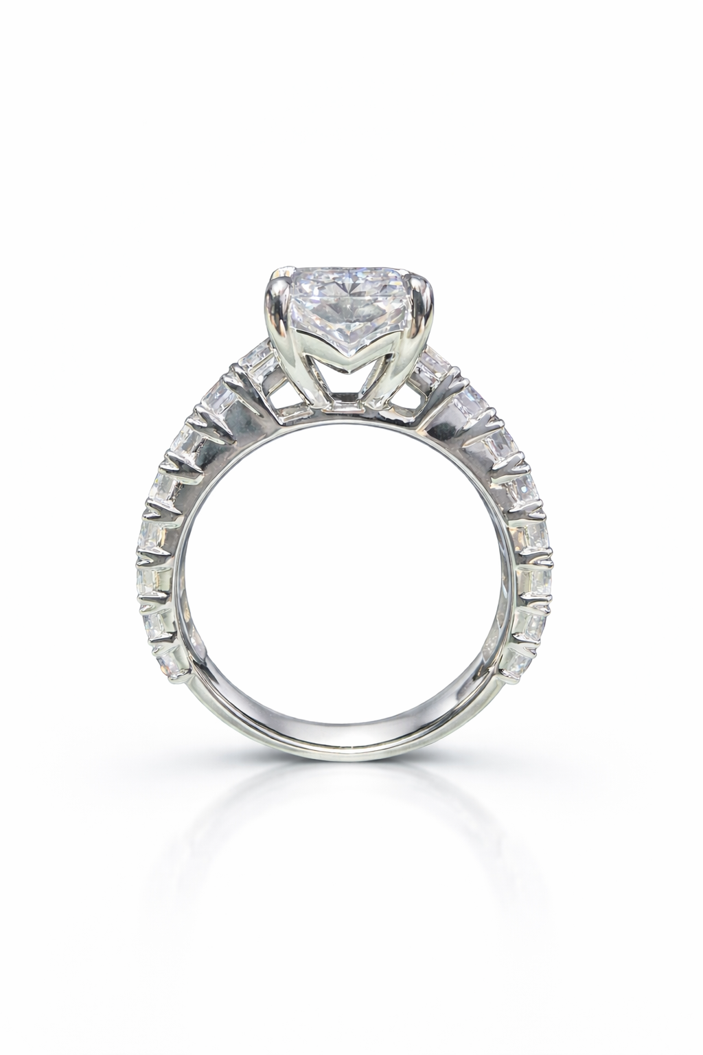 Elysia Radiant Eternity Ring – 6.60 CT Total | IGI Lab-Grown Diamond | 18KT Italian Gold