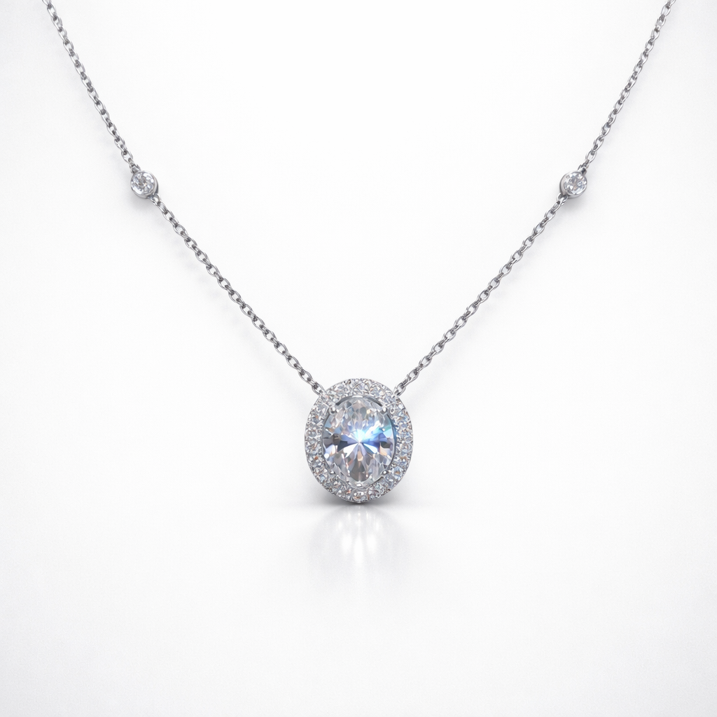 Lumière – 2.02 CT Oval Lab-Grown Diamond Solitaire Pendant in 18kt Gold