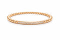 Diamond Bar Stretch Bracelet 1.10 CT | 18K Gold
