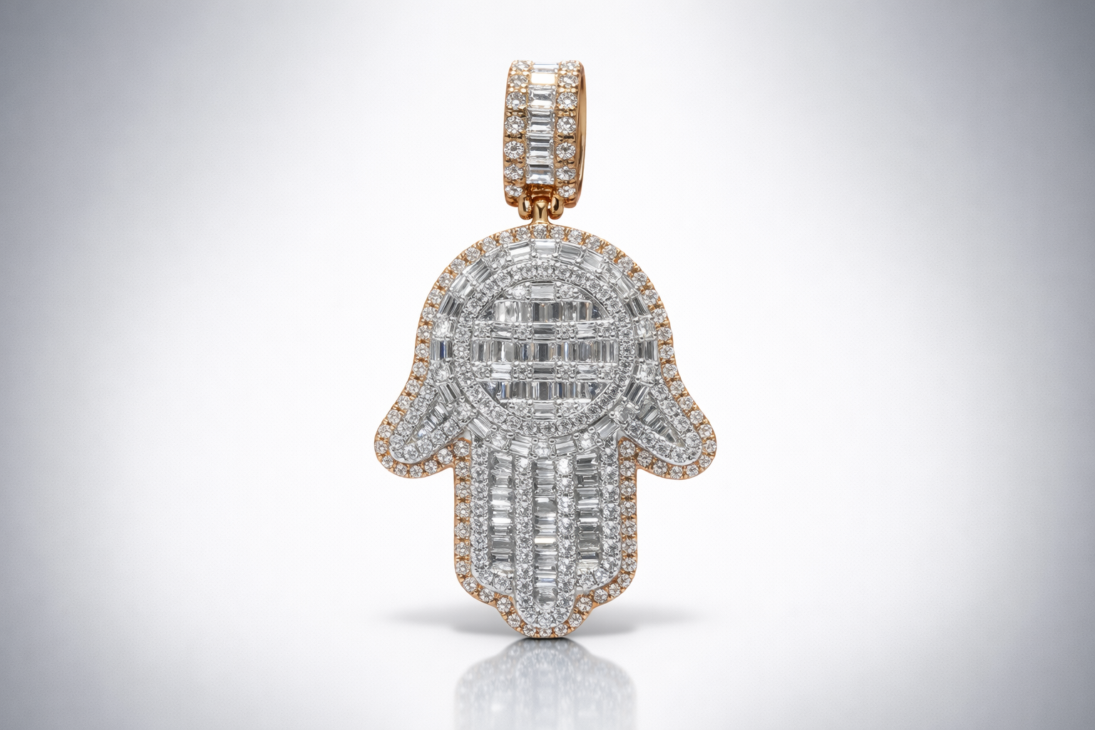 Diamond Hamsa Pendant