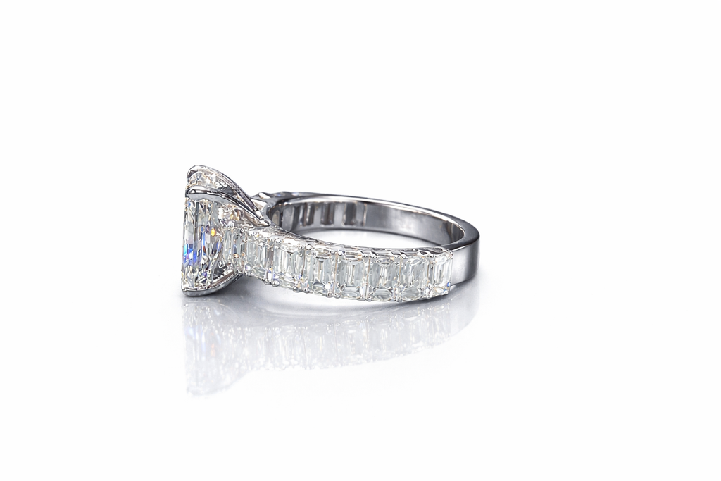 Elysia Radiant Eternity Ring – 6.60 CT Total | IGI Lab-Grown Diamond | 18KT Italian Gold
